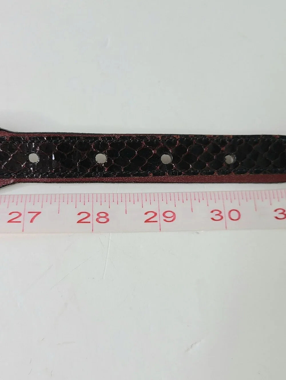 Pierre Cardin Oxblood Genuine Cowhide Equestrian Horseshoe Buckle Vintage Belt